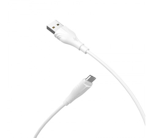 Дата кабель Borofone BX18 Optimal USB to MicroUSB (2m) Білий Дата кабель Borofone BX18 Optimal USB to MicroUSB (2m) Білий