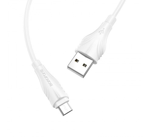 Дата кабель Borofone BX18 Optimal USB to MicroUSB (2m) Білий Дата кабель Borofone BX18 Optimal USB to MicroUSB (2m) Білий