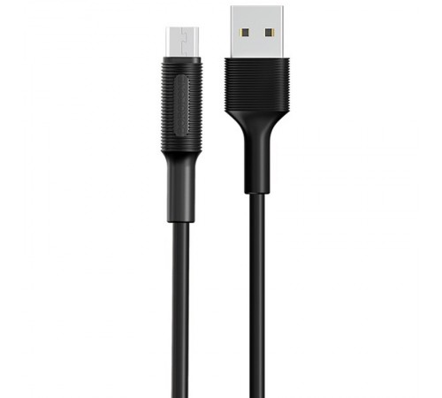 Дата кабель Borofone BX1 EzSync USB to MicroUSB (1m) Чорний Дата кабель Borofone BX1 EzSync USB to MicroUSB (1m) Чорний