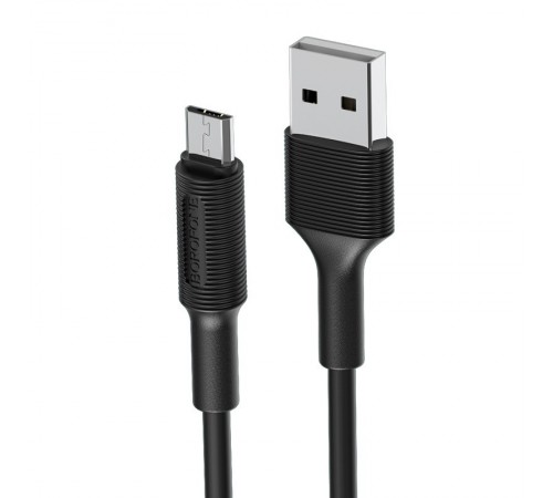 Дата кабель Borofone BX1 EzSync USB to MicroUSB (1m) Чорний Дата кабель Borofone BX1 EzSync USB to MicroUSB (1m) Чорний