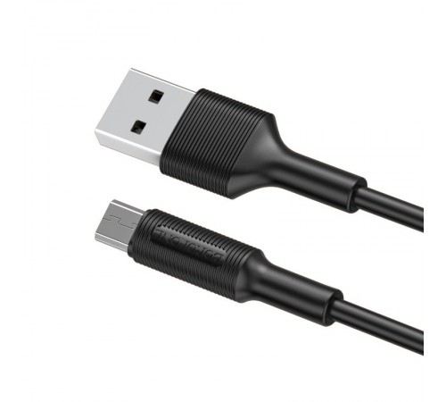 Дата кабель Borofone BX1 EzSync USB to MicroUSB (1m) Чорний Дата кабель Borofone BX1 EzSync USB to MicroUSB (1m) Чорний