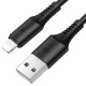 Дата кабель Borofone BX47 Coolway USB to Lightning (1m) Чорний