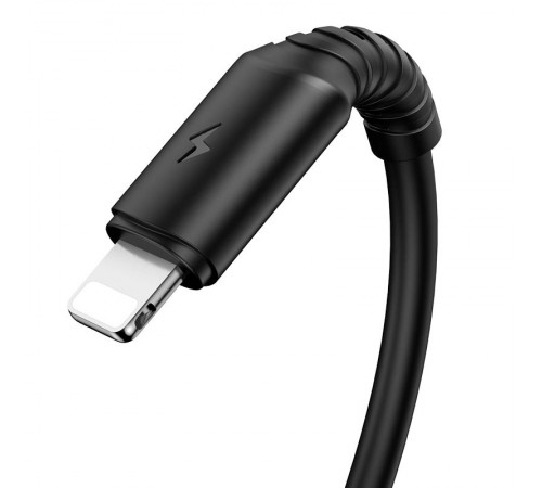 Дата кабель Borofone BX47 Coolway USB to Lightning (1m) Чорний Дата кабель Borofone BX47 Coolway USB to Lightning (1m) Чорний