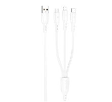 Дата кабель Borofone BX71 USB to 3in1 (1m) Білий