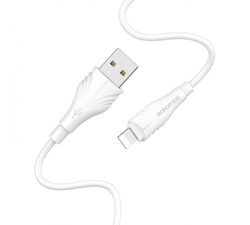 Дата кабель Borofone BX18 Optimal USB to Lightning (2m) Білий Дата кабель Borofone BX18 Optimal USB to Lightning (2m) Білий