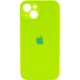 Чохол Silicone Case Full Camera Protective (AA) для Apple iPhone 14 (6.1") Салатовий / Neon green