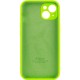 Чохол Silicone Case Full Camera Protective (AA) для Apple iPhone 14 (6.1") Салатовий / Neon green