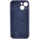 Чохол Silicone Case Full Camera Protective (AA) для Apple iPhone 14 (6.1") Темно-синій / Midnight blue / PVH