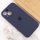 Чохол Silicone Case Full Camera Protective (AA) для Apple iPhone 14 (6.1") Темно-синій / Midnight blue / PVH