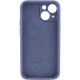 Чохол Silicone Case Full Camera Protective (AA) для Apple iPhone 14 (6.1") Сірий / Lavender Gray / PVH