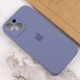 Чохол Silicone Case Full Camera Protective (AA) для Apple iPhone 14 (6.1") Сірий / Lavender Gray / PVH