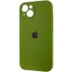 Чохол Silicone Case Full Camera Protective (AA) для Apple iPhone 14 (6.1") Зелений / Dark Olive / PVH