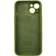 Чохол Silicone Case Full Camera Protective (AA) для Apple iPhone 14 (6.1") Зелений / Dark Olive / PVH