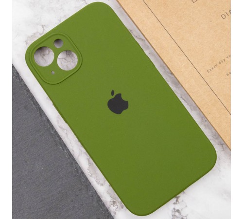 Чохол Silicone Case Full Camera Protective (AA) для Apple iPhone 14 (6.1") Зелений / Dark Olive / PVH Чохол Silicone Case Full Camera Protective (AA) для Apple iPhone 14 (6.1") Зелений / Dark Olive / PVH