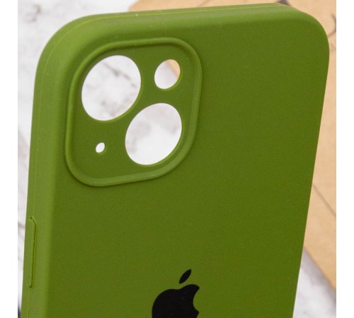 Чохол Silicone Case Full Camera Protective (AA) для Apple iPhone 14 (6.1") Зелений / Dark Olive / PVH Чохол Silicone Case Full Camera Protective (AA) для Apple iPhone 14 (6.1") Зелений / Dark Olive / PVH