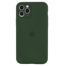 Чохол Silicone Case Full Camera Protective (AA) для Apple iPhone 14 Pro (6.1") Зелений / Dark green