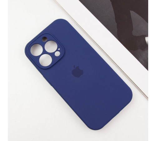 Чохол Silicone Case Full Camera Protective (AA) для Apple iPhone 14 Pro (6.1") Синій / Deep navy / PVH Чохол Silicone Case Full Camera Protective (AA) для Apple iPhone 14 Pro (6.1") Синій / Deep navy / PVH