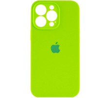Чохол Silicone Case Full Camera Protective (AA) для Apple iPhone 14 Pro (6.1") Салатовий / Neon green