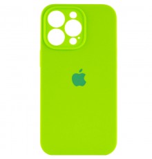 Чохол Silicone Case Full Camera Protective (AA) для Apple iPhone 14 Pro (6.1") Салатовий / Neon green