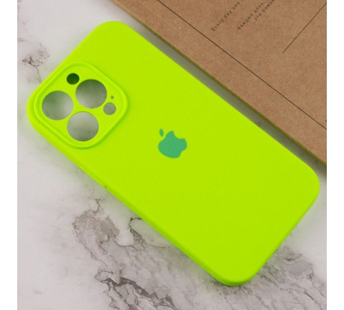 Чохол Silicone Case Full Camera Protective (AA) для Apple iPhone 14 Pro (6.1") Салатовий / Neon green Чохол Silicone Case Full Camera Protective (AA) для Apple iPhone 14 Pro (6.1") Салатовий / Neon green