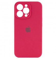 Чохол Silicone Case Full Camera Protective (AA) для Apple iPhone 14 Pro Max (6.7") Червоний / Rose Red / PVH