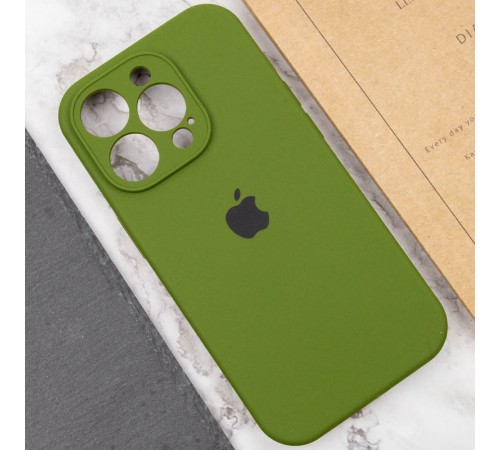 Чохол Silicone Case Full Camera Protective (AA) для Apple iPhone 14 Pro Max (6.7") Зелений / Dark Olive / PVH Чохол Silicone Case Full Camera Protective (AA) для Apple iPhone 14 Pro Max (6.7") Зелений / Dark Olive / PVH
