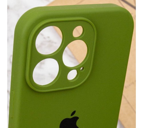 Чохол Silicone Case Full Camera Protective (AA) для Apple iPhone 14 Pro Max (6.7") Зелений / Dark Olive / PVH Чохол Silicone Case Full Camera Protective (AA) для Apple iPhone 14 Pro Max (6.7") Зелений / Dark Olive / PVH