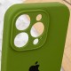 Чохол Silicone Case Full Camera Protective (AA) для Apple iPhone 14 Pro Max (6.7") Зелений / Dark Olive / PVH
