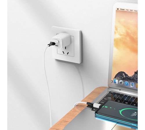 Дата кабель Borofone BX79 USB to Lightning (1m) Білий