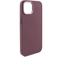 TPU чохол Bonbon Metal Style для Apple iPhone 14 (6.1") Бордовий / Plum
