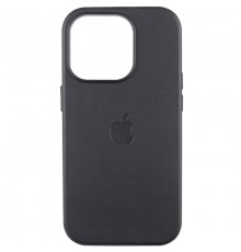 Шкіряний чохол Leather Case (AAA) with MagSafe and Animation для Apple iPhone 13 Pro (6.1") Midnight