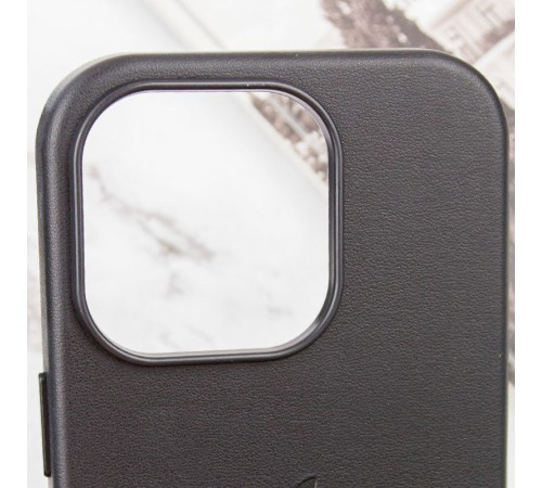 Шкіряний чохол Leather Case (AAA) with MagSafe and Animation для Apple iPhone 13 Pro (6.1") Midnight Шкіряний чохол Leather Case (AAA) with MagSafe and Animation для Apple iPhone 13 Pro (6.1") Midnight