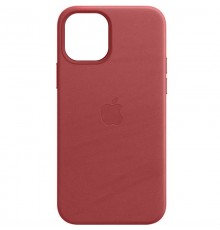 Шкіряний чохол Leather Case (AAA) with MagSafe and Animation для Apple iPhone 13 (6.1") Crimson