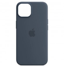 Шкіряний чохол Leather Case (AAA) with MagSafe and Animation для Apple iPhone 13 (6.1") Indigo Blue
