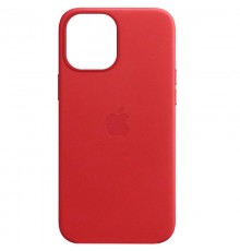 Шкіряний чохол Leather Case (AAA) with MagSafe and Animation для Apple iPhone 13 (6.1") Red