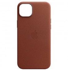 Шкіряний чохол Leather Case (AAA) with MagSafe and Animation для Apple iPhone 13 (6.1") Saddle Brown