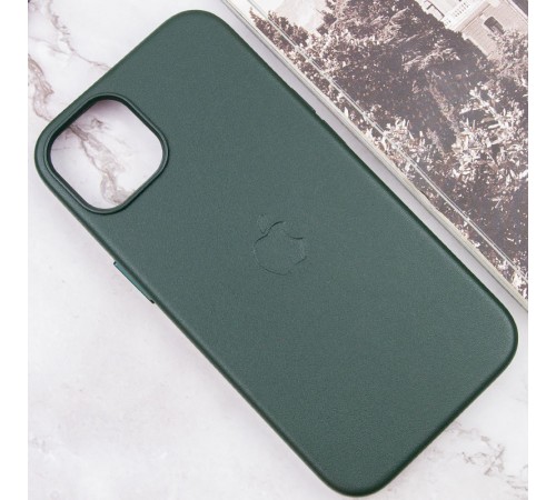 Шкіряний чохол Leather Case (AAA) with MagSafe and Animation для Apple iPhone 13 (6.1") Sequoia Green Шкіряний чохол Leather Case (AAA) with MagSafe and Animation для Apple iPhone 13 (6.1") Sequoia Green