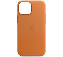 Шкіряний чохол Leather Case (AAA) with MagSafe and Animation для Apple iPhone 14 (6.1") Golden Brown