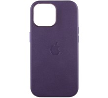 Шкіряний чохол Leather Case (AAA) with MagSafe and Animation для Apple iPhone 14 (6.1") Deep Violet
