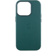 Шкіряний чохол Leather Case (AAA) with MagSafe and Animation для Apple iPhone 14 Pro (6.1") Forest Green