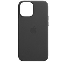 Шкіряний чохол Leather Case (AAA) with MagSafe and Animation для Apple iPhone 14 Pro Max (6.7") Black