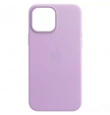Шкіряний чохол Leather Case (AAA) with MagSafe and Animation для Apple iPhone 14 Pro Max (6.7") Elegant purple