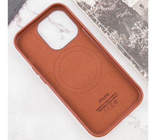 Шкіряний чохол Leather Case (AAA) with MagSafe and Animation для Apple iPhone 14 Pro Max (6.7") Umber Шкіряний чохол Leather Case (AAA) with MagSafe and Animation для Apple iPhone 14 Pro Max (6.7") Umber