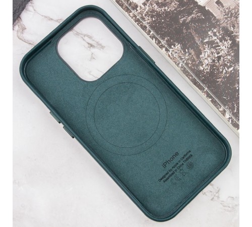 Шкіряний чохол Leather Case (AAA) with MagSafe and Animation для Apple iPhone 14 Pro Max (6.7") Forest Green Шкіряний чохол Leather Case (AAA) with MagSafe and Animation для Apple iPhone 14 Pro Max (6.7") Forest Green