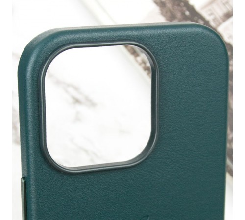 Шкіряний чохол Leather Case (AAA) with MagSafe and Animation для Apple iPhone 14 Pro Max (6.7") Forest Green Шкіряний чохол Leather Case (AAA) with MagSafe and Animation для Apple iPhone 14 Pro Max (6.7") Forest Green