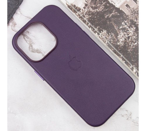Шкіряний чохол Leather Case (AAA) with MagSafe and Animation для Apple iPhone 14 Pro Max (6.7") Deep Violet Шкіряний чохол Leather Case (AAA) with MagSafe and Animation для Apple iPhone 14 Pro Max (6.7") Deep Violet
