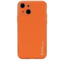 Шкіряний чохол Xshield для Apple iPhone 14 Plus (6.7") Помаранчевий / Apricot