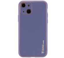 Шкіряний чохол Xshield для Apple iPhone 14 Plus (6.7") Сірий / Lavender Gray
