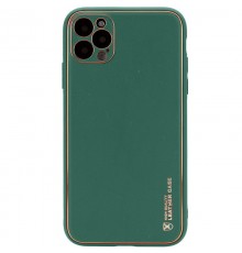 Шкіряний чохол Xshield для Apple iPhone 14 Pro (6.1") Зелений / Army green