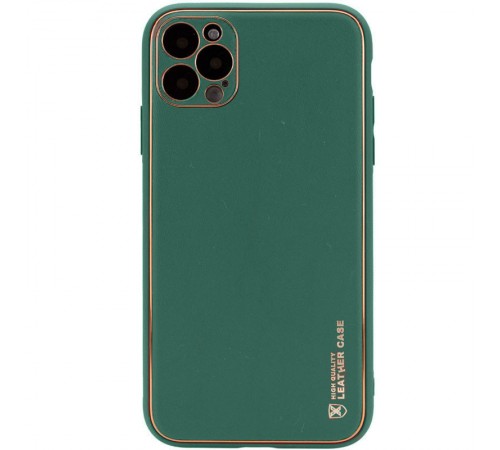 Шкіряний чохол Xshield для Apple iPhone 14 Pro (6.1") Зелений / Army green